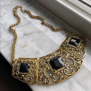 Gold statement necklace